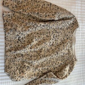 Holiister  Leopard Print Sweatshirt - Tan and Black